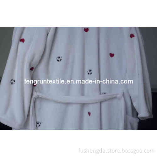 Coral Fleece Bathrobe Embroidery